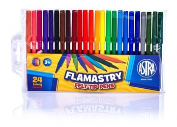 ASTRA Flamastry do Szkoły dla Dzieci 24 Kolory