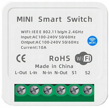 КОНТРОЛЛЕР СВЕТА TUYA WiFi РЕЛЕ