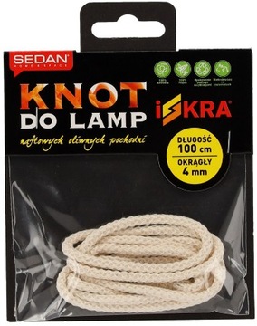 KNOT DO LAMP NAFTOWYCH ŚWIEC POCHODNI fi 4mm 100cm