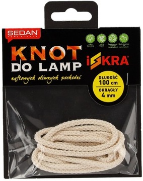 KNOT do lamp naftowych świec pochodni fi 4mm 100cm