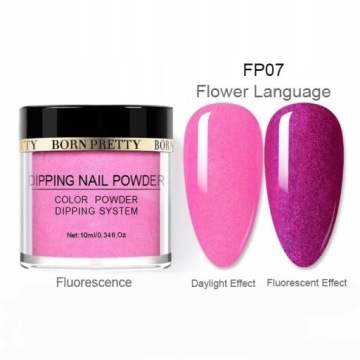 BORN PRETTY - Manicure tytanowy - PROSZEK / PUDER TYTANOWY - FLUO FP07