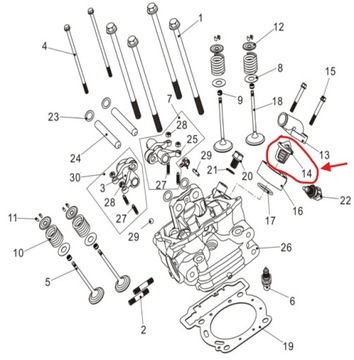 ТЕРМОСТАТ ТЕМПЕРАТУРЫ ЖИДКОЙ ВОДЫ Quad ATV Linhai Landforce 650L OEM!