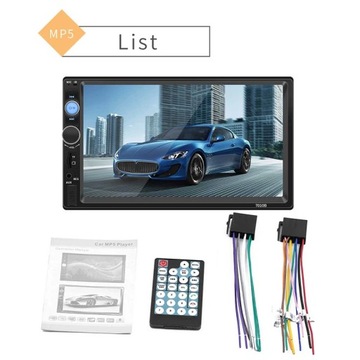 7010B-12LED-SW-Frame style 7010b Автомобильный радиоприемник с Bluetooth 2 DIN 7 HD