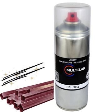 Lakier farba w sprayu do aluminium RAL 3004 Półmat