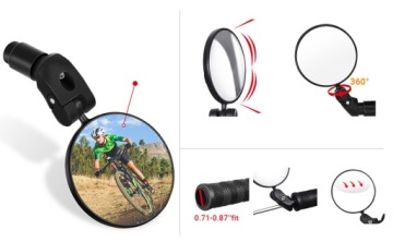 СКЛАДНОЕ ВЫПУКЛОЕ ВЕЛОСИПЕДНОЕ ЗЕРКАЛО ДЛЯ РУЛЯ