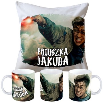 ZESTAW KUBEK + PODUSZKA HARRY POTTER + IMIĘ !
