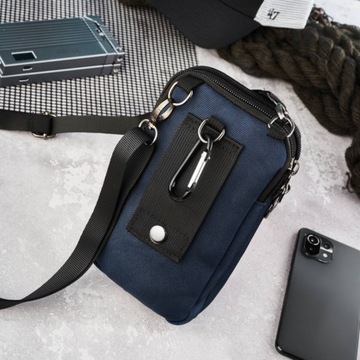 МАЛЕНЬКАЯ МУЖСКАЯ СУМКА НА ПЛЕЧЕ CORDURA, ТЕМНО-СИНЯЯ