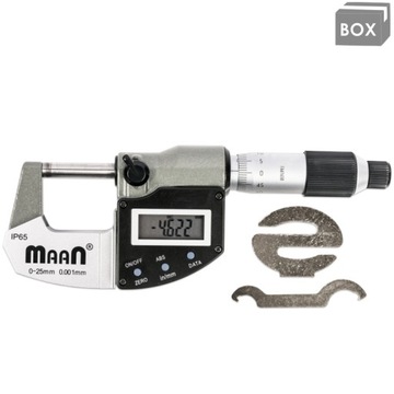 Mikrometr elektroniczny MAAN 0-25 mm 0,001 mm LCD
