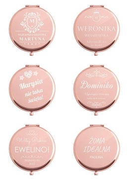 Косметическое зеркало для макияжа, складной подарок с гравировкой для мамы