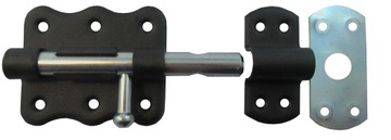 ZASUWKA OKRĄGŁA DO BRAM DRZWI 120 MM CZARNA