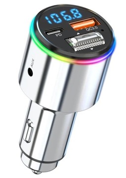 Transmiter BC88 FM Car Ładowarka USB QC 3.0 Samochodowa LED Bluetooth
