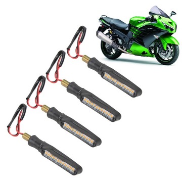 4шт мотоциклетные светодиодные указатели поворота дневные ходовые огни течет