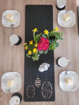 Праздничная дорожка из фетра, украшение пасхального стола, скатерть 30х120.