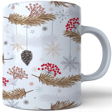 ŚWIĄTECZNY KUBEK 330ml PREZENT ŚWIĘTA POD CHOINKĘ