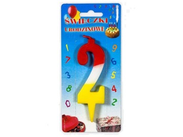 Свеча на день рождения для красочного торта № 5