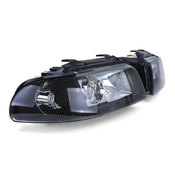 Пара черных фар S4 для Audi A4/S4 95-01 Facelift Look