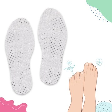 Стельки для обуви ANTI-SWEET, латекс хлопок 34