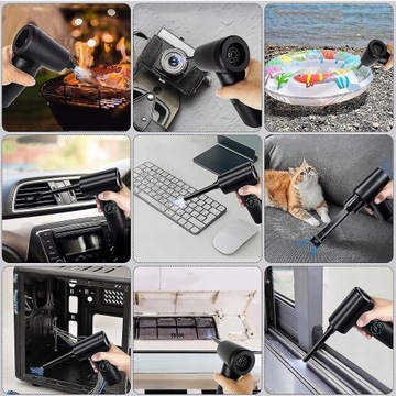 ПЫЛЕСОС ВЕНТИЛЯТОР СЖАТОГО ВОЗДУХА АККУМУЛЯТОР КОМПРЕССОР USB 7500 мАч