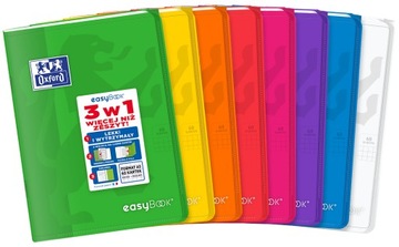 ZESZYT OXFORD PP EASYBOOK A5/60K KRATKA Z MARGINESEM MIX KOLORÓW