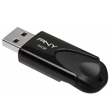 PENDRIVE ATTACHE4 PNY USB 2.0 CZARNY 64 GB