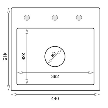 Маленькая мойка с одной чашей Domowa-strefa.pl