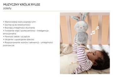 Muzyczny Królik Rylee Taf Toys – Brahms, relaks, do łóżeczka i wózka