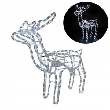 СВЕТОДИОДНЫЕ СВЕТЯЩИЕСЯ РОЖДЕСТВЕНСКИЕ ОРНАМЕНТЫ ЛАМПЫ «ОЛЕНЬ» ХОЛОДНЫЙ БЕЛЫЙ