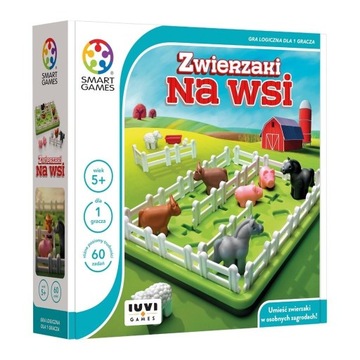 Zwierzaki na wsi. Polska wersja. Smart Games Gra logiczna planszowa