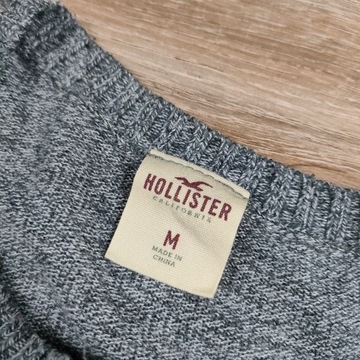 HOLLISTER Sweter z Kieszonką Męski Logowany r. M