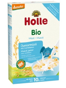 HOLLE BIO KASZKA JUNIOR MUSLI Z CORN FLAKES DLA NIEMOWLĄT DATA: 28.04.2024