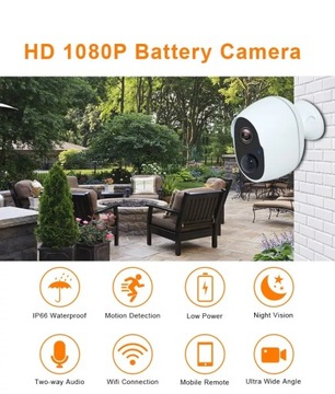 Bezprzewodowa mini kamera T06 FullHD PIR WIFI