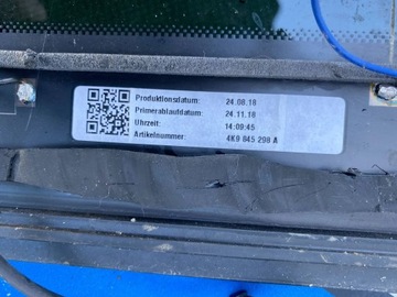 AUDI A6 S6 4K8 SKLO (OKNO) KAROSERIE ZADNÍ PRAVÁ 4K9845298A