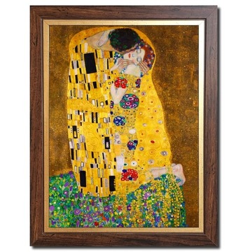 Obraz GUSTAV KLIMT POCAŁUNEK + RAMA na prezent