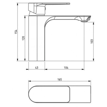 MEXEN ALEXA РАКОВИНА FATTER, ЛАТУНЬ, ХРОМ