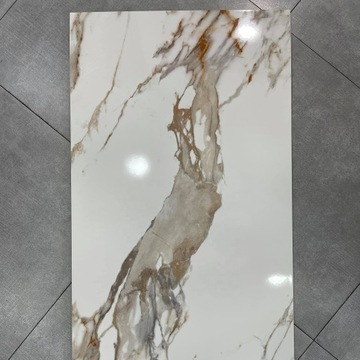 PŁYTKI 60X120 CALACATTA GOLD POŁYSK ZŁOTA