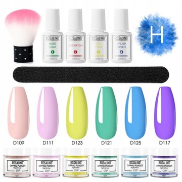 ROSALIND Zestaw do manicure tytanowego 6PC