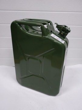 Канистра, емкость: 20 л, металл, нержавеющая сталь, зеленая, аппликация