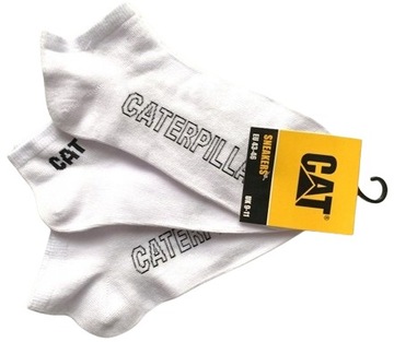 Skarpetki CAT białe stopki krótkie do kostki Caterpillar roz. 43-46 3 pary