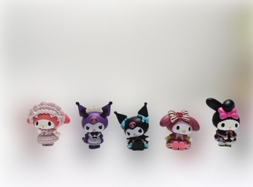 Zestaw 5 Figurek Hello Kitty Kotek Kuromi My Melody
