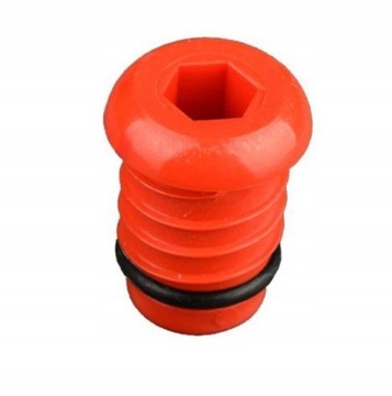 KOREK PRÓB SZCZELNOŚCI CIŚNIENIA PEX 16mm CZERWONY