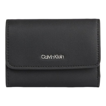 CALVIN KLEIN BEZPIECZNY PORTFEL DAMSKI CK MUST SMALL TRIFOLD CZARNY