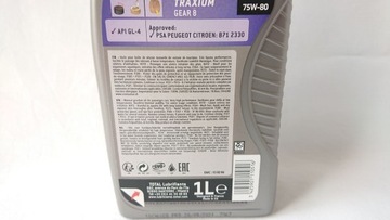 OLEJ TOTAL TRAX. GEAR 8 75W80 1L dawniej: TRANSMSSION BV 75W80
