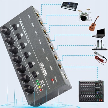 6-kanałowy mikser audio dla profesjonalistów