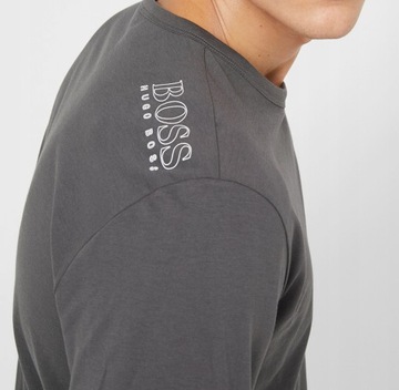 HUGO BOSS Męska Bluzka Premium Szary Longsleeve Logo _ S