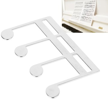 Зажим для музыкальных книг, металлический переносной держатель для книжных страниц, для листа фортепианной гитары
