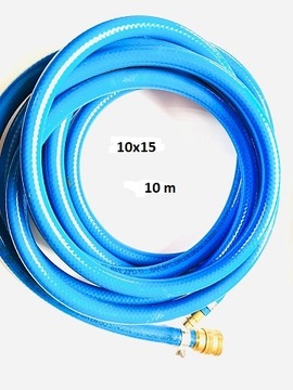 WĄŻ 10x15 - 10m ZAKUTY BLUE REFITTEX ZBROJONY WARSZTATOWY 20 BAR TECHNICZNY