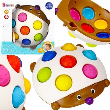 KOLOROWA ZABAWKA SENSORYCZNA JEŻYK DŹWIĘKI