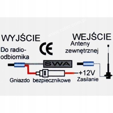 SAMOCHODOWY WZMACNIACZ ANTENOWY / 9544