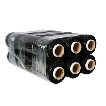 Стрейч-пленка черная xxl 3 кг прочная стретч много черной прочной пленки