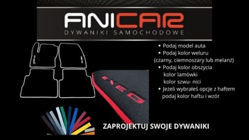Dywaniki welurowe standard z haftem